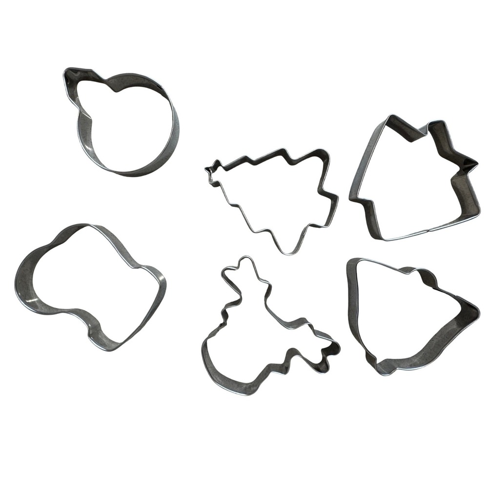 14 Piece Christmas Cookie Cutter Set Stainless Steel Holiday Baking Molds Silver - Picture 4 of 4